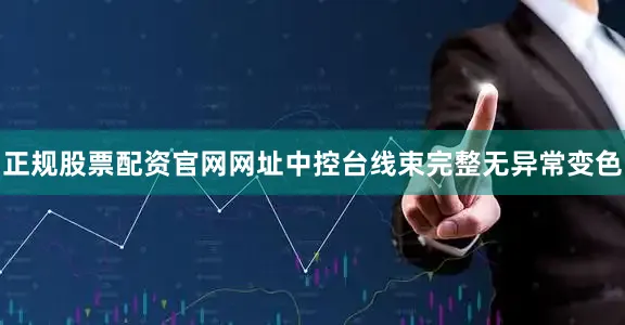正规股票配资官网网址中控台线束完整无异常变色